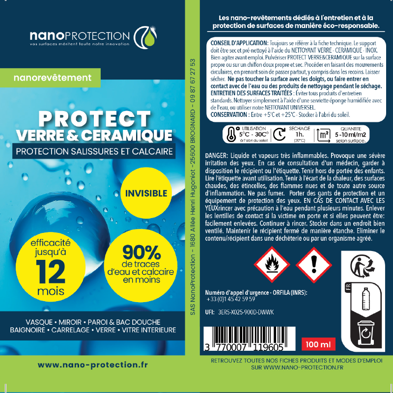 Traitement nano revêtement pour paroi de douche - protection durable, hydrofuge et anti-adhérente sur verre et céramique