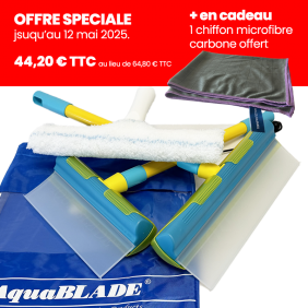 Set Raclette silicone pour vitres Aquablade - 20 cm 30 cm et mouilleur