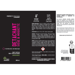 Détachant textiles et cuir siège moquette automobile