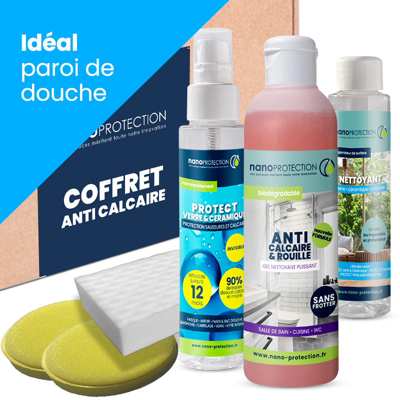 coffret traitement anticalcaire salle de bain - wc - paroi de douche