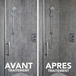 Gel anticalcaire puissant biodégradable et écologique paroi de douche