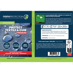 Anti taches textile  et cuir imperméabilisant et hydrofuge résistant jusqu'à 30 lavages