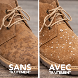 Chaussures imperméables, textile, cuir et daim par NanoProtection