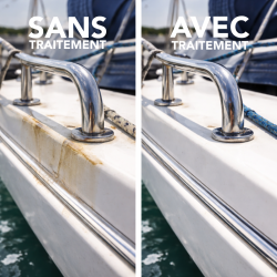 Nettoyant et désincrustant pour coque bateau