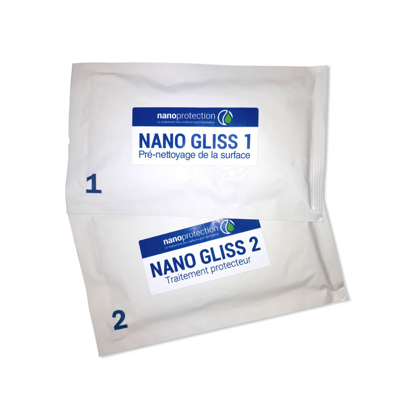 Nano Gliss 1/2 - Nettoyant + Traitement nano sous forme de lingettes prêtes à l'emploi