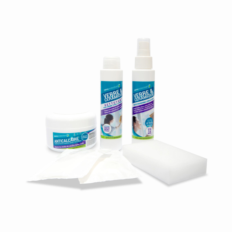 Kit protection anti-calcaire et anti-saletés pour sanitaires
