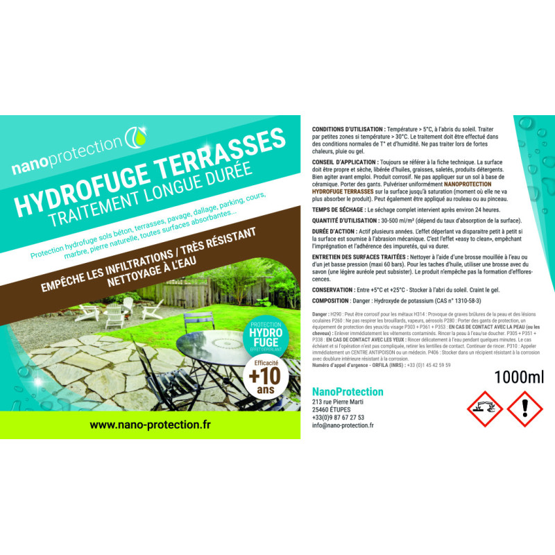 Hydrofuge sols en pierre