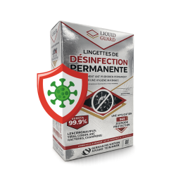 Boites Lingettes destruction virus bactérie Liquid Guard désinfection covid destructeur d'odeur