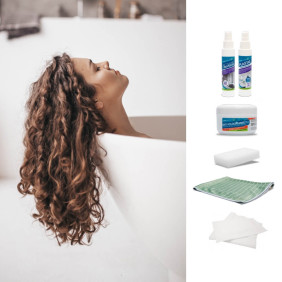 Kit anti-traces et protection des parois de douche et baignoires en plastique
