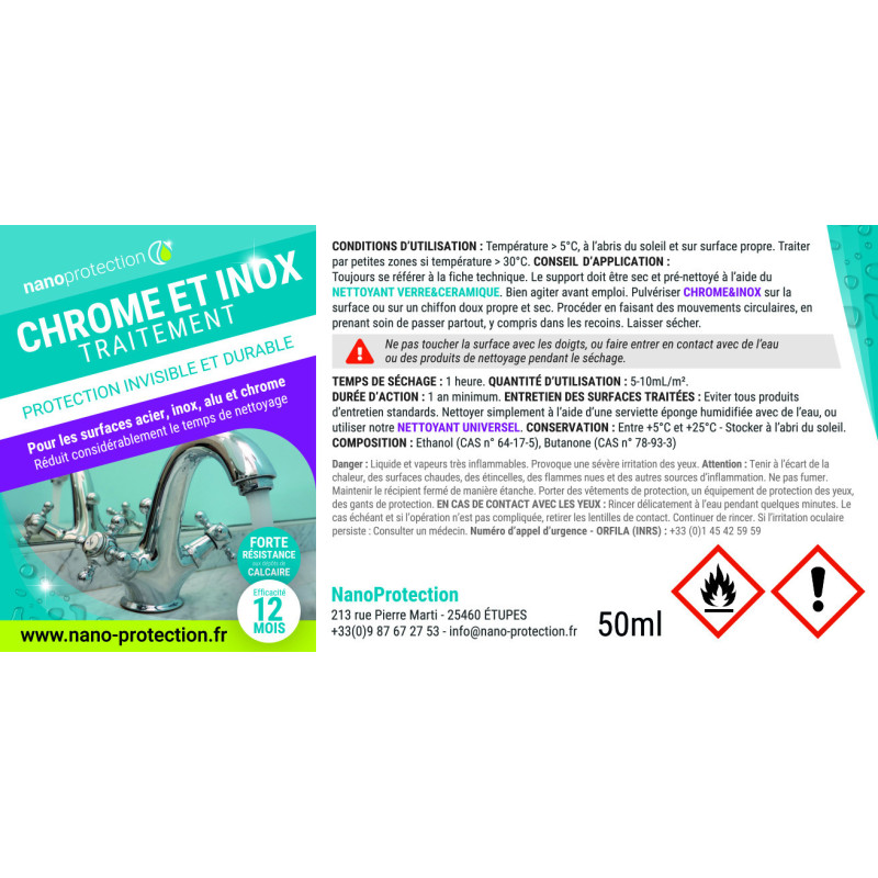 kit entretien chrome et inox hydrofuge spécial bateau