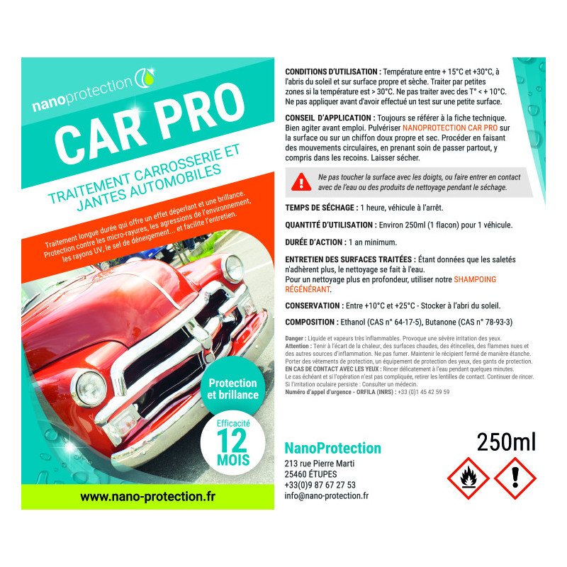 Car pro protection carrosserie hybride céramique